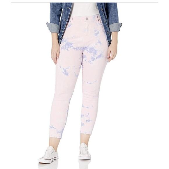 Levi's Jeans 721 High Rise Skinny Ankle Size 28/6 Pink Tie Dye Bright Multicolor - Picture 1 of 6